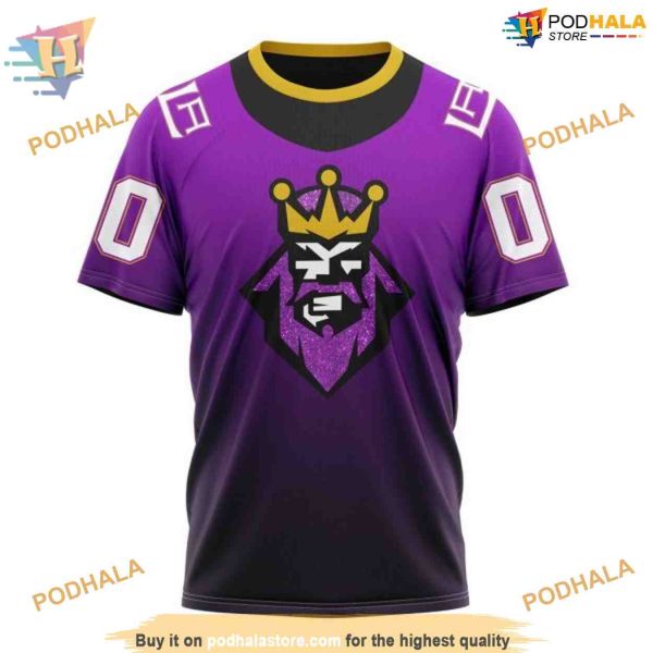 Custom Retro Gradient Design NHL Los Angeles Kings Hoodie 3D