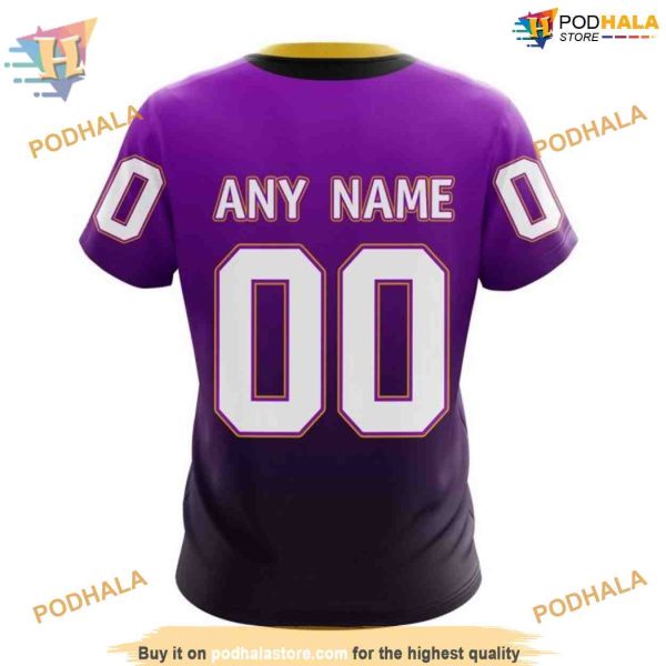 Custom Retro Gradient Design NHL Los Angeles Kings Hoodie 3D