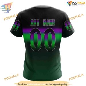 Custom Retro Gradient Design NHL Minnesota Wild Hoodie 3D 4