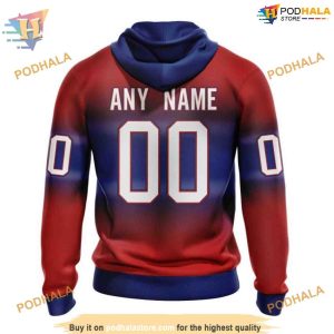 Custom Retro Gradient Design NHL Montreal Canadiens Hoodie 3D 2