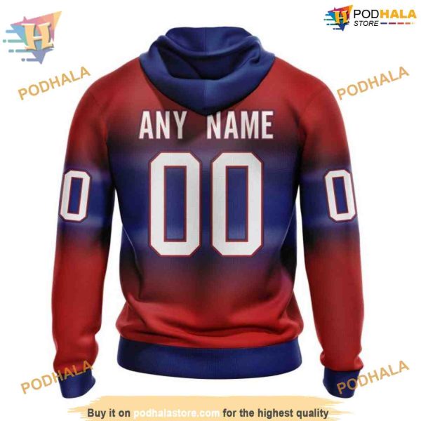 Custom Retro Gradient Design NHL Montreal Canadiens Hoodie 3D