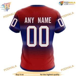 Custom Retro Gradient Design NHL Montreal Canadiens Hoodie 3D 4