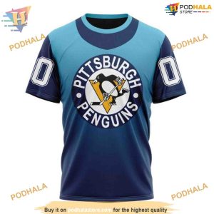 Custom Retro Gradient Design NHL Pittsburgh Penguins Hoodie 3D 3