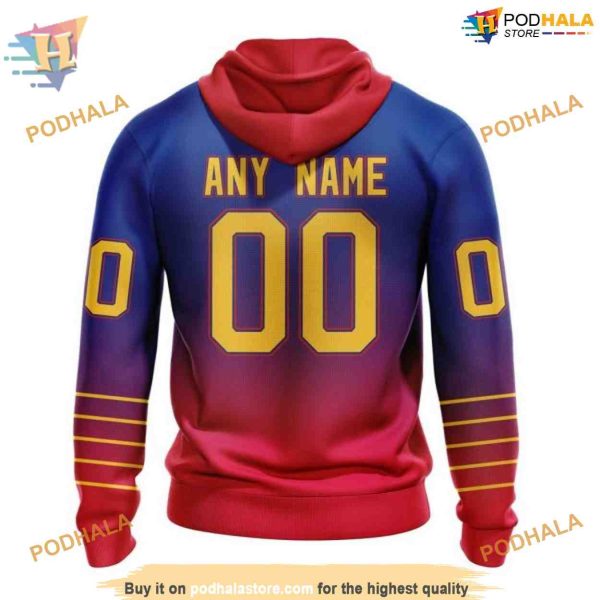 Custom Retro Gradient Design NHL St. Louis Blues Hoodie 3D Sweatshirt