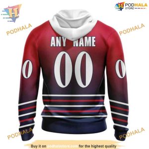 Custom Retro Gradient Design NHL Washington Capitals Hoodie 3D 2