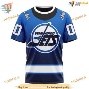 Custom Retro Gradient Design NHL Winnipeg Jets Hoodie 3D Shirt 3