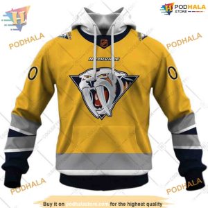 Custom Reverse Retro 2023 Style NHL Nashville Predators Hoodie 3D 1