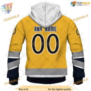 Custom Reverse Retro 2023 Style NHL Nashville Predators Hoodie 3D 3
