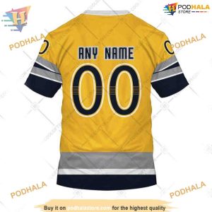 Custom Reverse Retro 2023 Style NHL Nashville Predators Hoodie 3D 4