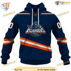 Custom Reverse Retro 2023 Style NHL New York Islanders Hoodie 3D 1