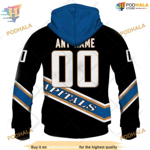 Custom Reverse Retro 2023 Style NHL Washington Capitals Hoodie 3D