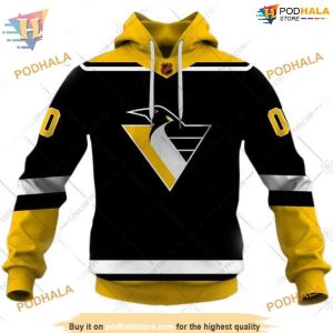 Custom Reverse Retro 2223 Style NHL Pittsburgh Penguins Hoodie 3D 1