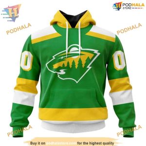 Custom Reverse Retro Kits 2023 NHL Minnesota Wild Hoodie 3D 1
