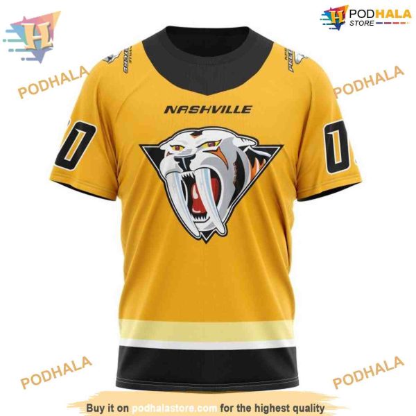 Custom Reverse Retro Kits 2023 NHL Nashville Predators Hoodie 3D
