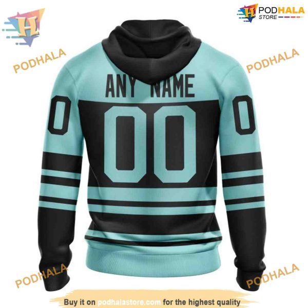 Custom Reverse Retro Kits 2023 NHL Seattle Kraken Hoodie 3D