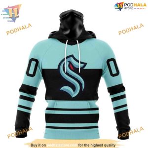 Custom Reverse Retro Kits 2023 NHL Seattle Kraken Hoodie 3D 4