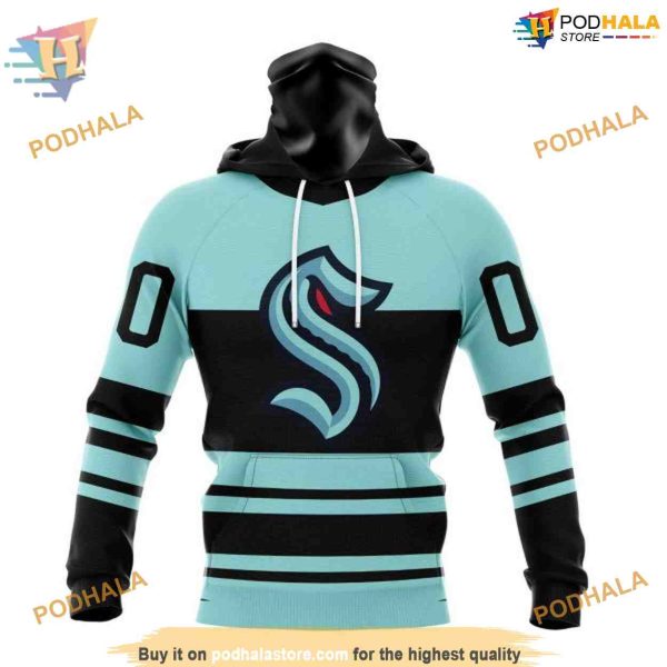 Custom Reverse Retro Kits 2023 NHL Seattle Kraken Hoodie 3D