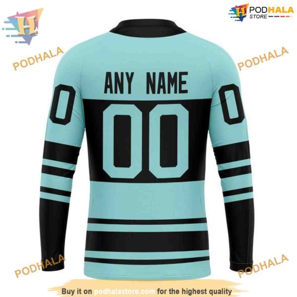 Custom Reverse Retro Kits 2023 NHL Seattle Kraken Hoodie 3D