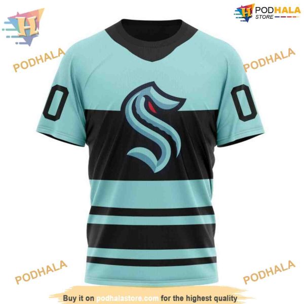 Custom Reverse Retro Kits 2023 NHL Seattle Kraken Hoodie 3D