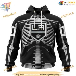 Custom Skeleton Costume For Halloween NHL Los Angeles Kings Hoodie 3D 1