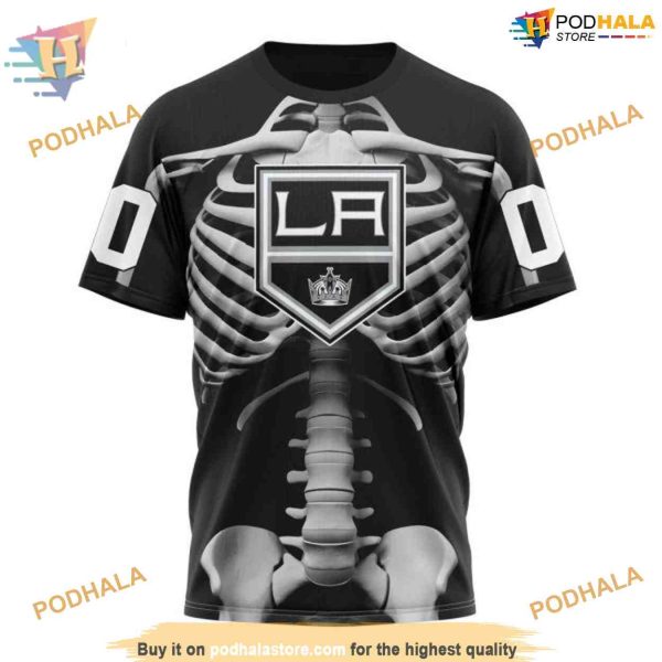 Custom Skeleton Costume For Halloween NHL Los Angeles Kings Hoodie 3D