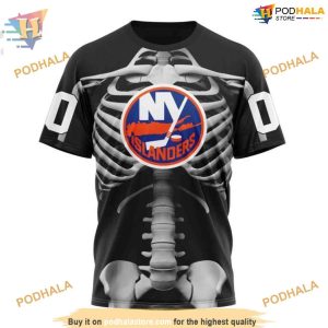 Custom Skeleton Costume For Halloween NHL New York Islanders Hoodie 3D 3