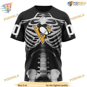 Custom Skeleton Costume For Halloween NHL Pittsburgh Penguins Hoodie 3D 3