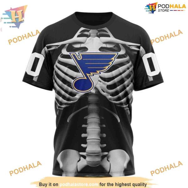 Custom Skeleton Costume For Halloween NHL St. Louis Blues Hoodie 3D