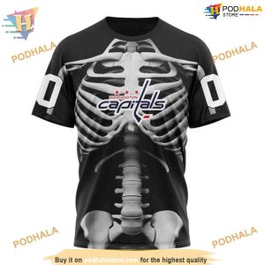 Custom Skeleton Costume For Halloween NHL Washington Capitals Hoodie 3D 3