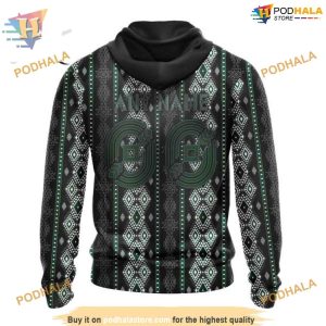 Custom Skull Native Design NHL Minnesota Wild Hoodie 3D 2