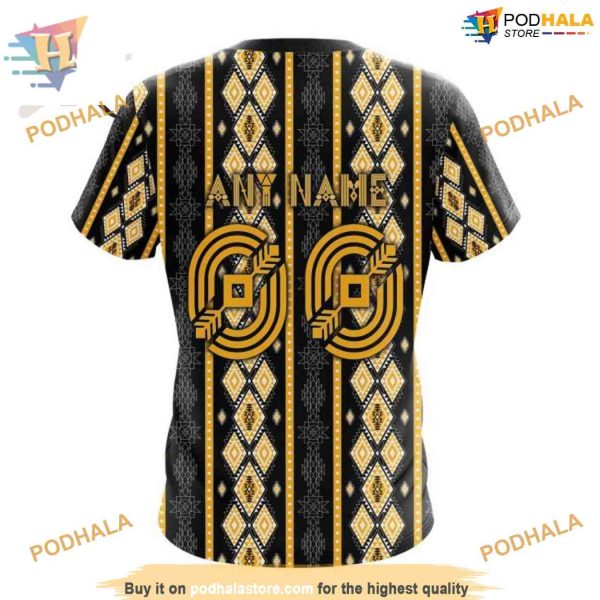 Custom Skull Native Design NHL Nashville Predators Hoodie 3D
