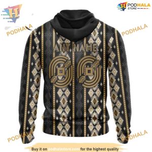 Custom Skull Native Design NHL Ottawa Senators Hoodie 3D 2