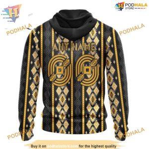 Custom Skull Native Design NHL Pittsburgh Penguins Hoodie 3D 2