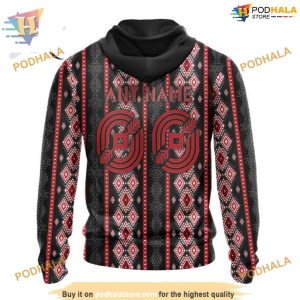 Custom Skull Native Design NHL Winnipeg Jets Hoodie 3D Shirt 2