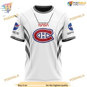Custom Space Force NASA Astronaut Design NHL Montreal Canadiens Hoodie 3D 3