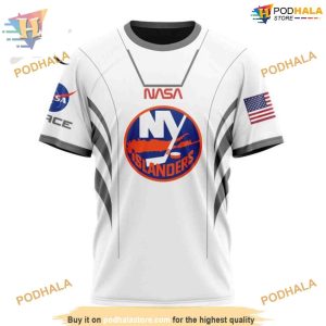 Custom Space Force NASA Astronaut Design NHL New York Islanders Hoodie 3D 3