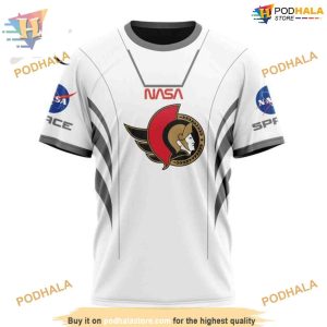 Custom Space Force NASA Astronaut Design NHL Ottawa Senators Hoodie 3D 3