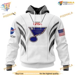 Custom Space Force NASA Astronaut Design NHL St Louis Blues Hoodie 3D 1