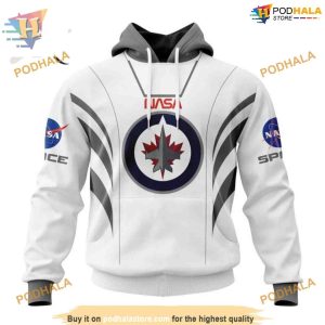 Custom Space Force NASA Astronaut Design NHL Winnipeg Jets Hoodie 3D 1