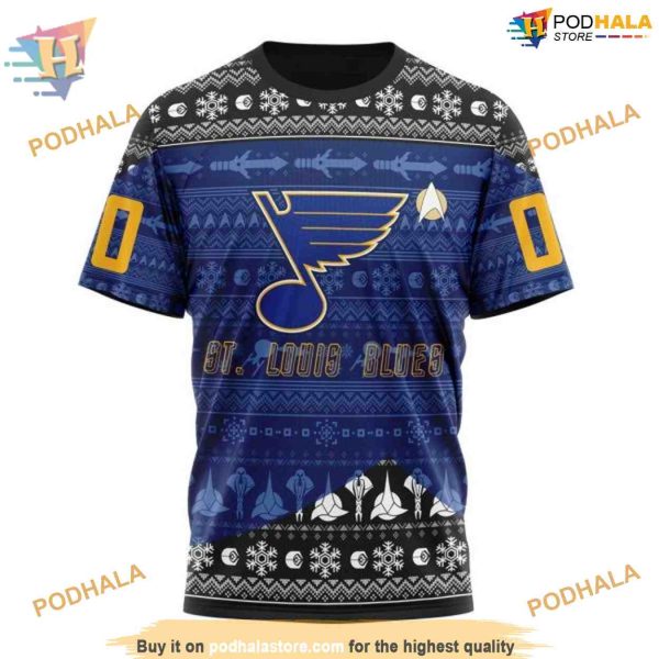 Custom Star Trek Design NHL St. Louis Blues Hoodie 3D Sweatshirt