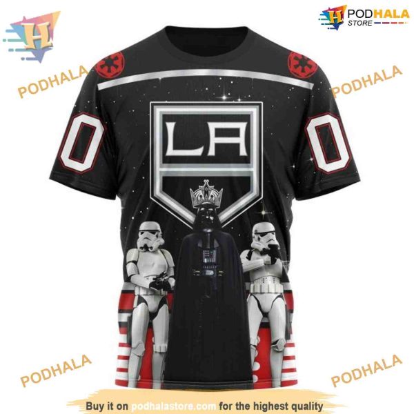 Custom Star Wars Design May The 4th Be With You NHL Los Angeles Kings Hoodie 3D