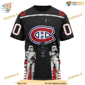 Custom Star Wars Design May The 4th Be With You NHL Montreal Canadiens Hoodie 3D 3