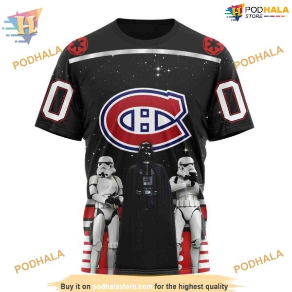 Custom Star Wars Design May The 4th Be With You NHL Montreal Canadiens Hoodie 3D