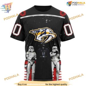 Custom Star Wars Design May The 4th Be With You NHL Nashville Predators Hoodie 3D 3