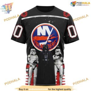 Custom Star Wars Design May The 4th Be With You NHL New York Islanders Hoodie 3D 3