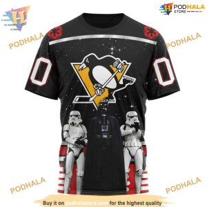 Custom Star Wars Design May The 4th Be With You NHL Pittsburgh Penguins Hoodie 3D 3