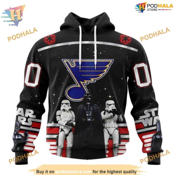 Custom Star Wars Design May The 4th Be With You NHL St. Louis Blues Hoodie 3D