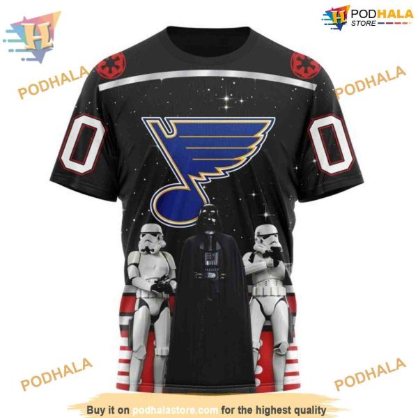 Custom Star Wars Design May The 4th Be With You NHL St. Louis Blues Hoodie 3D
