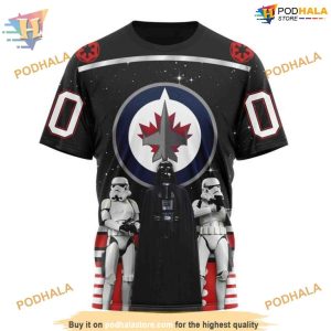 Custom Star Wars Design May The 4th Be With You NHL Winnipeg Jets Hoodie 3D 3