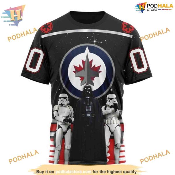 Custom Star Wars Design May The 4th Be With You NHL Winnipeg Jets Hoodie 3D